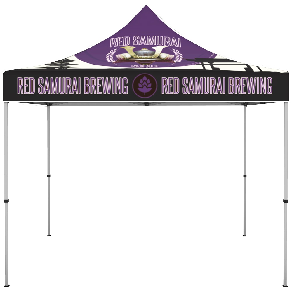ONE CHOICE® 10ft Aluminum Canopy Tent — Graphic Package / White Trim